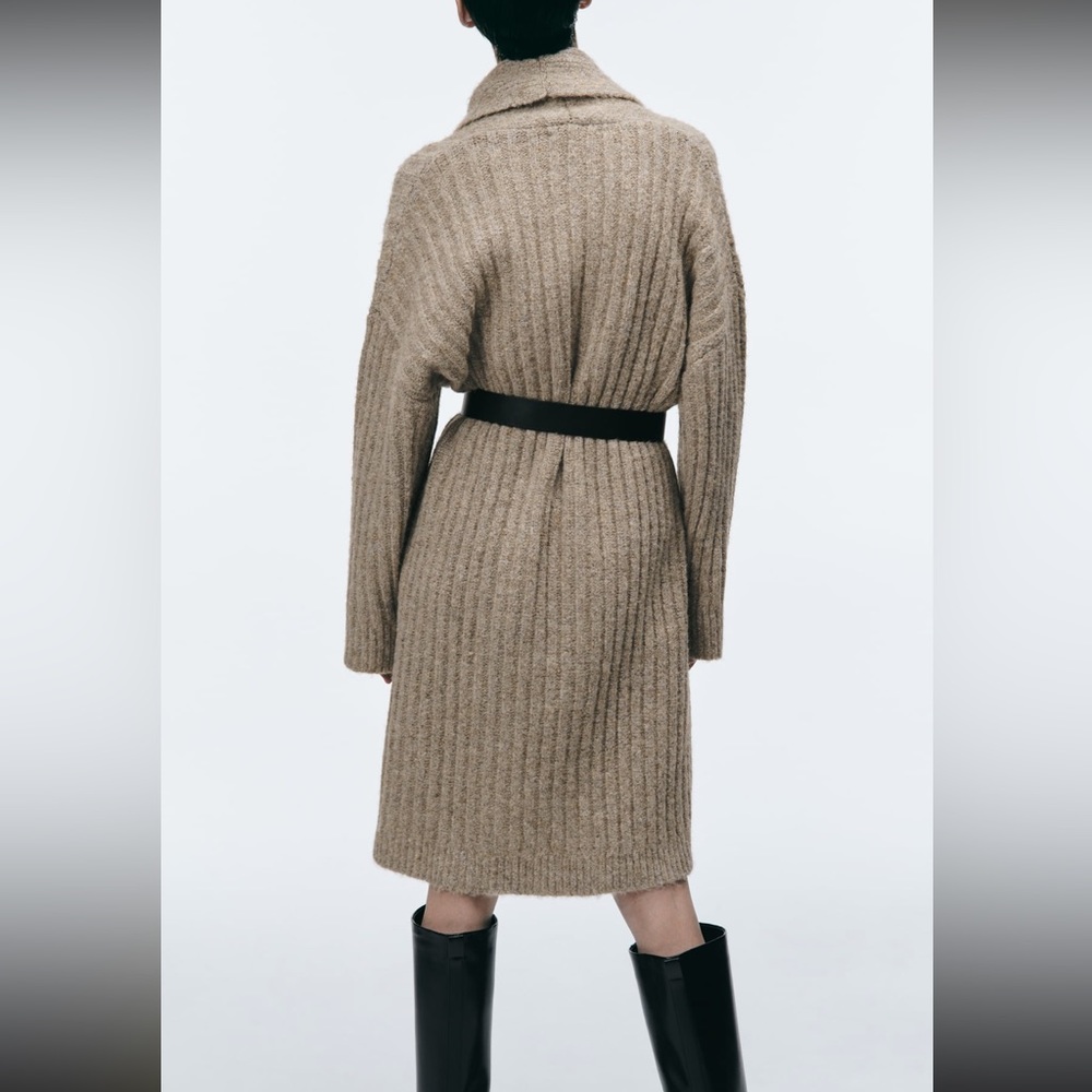 ZARA RIB KNIT COAT/ CARDIGAN - Picture 2 of 11